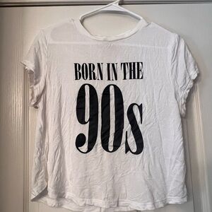 White 'Born in the 90s' Graphic Tee